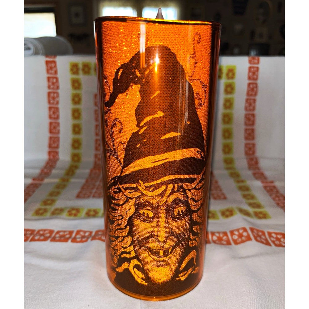 Cracker Barrel Masquerade Party Witch LED Flameless Candle Light Halloween